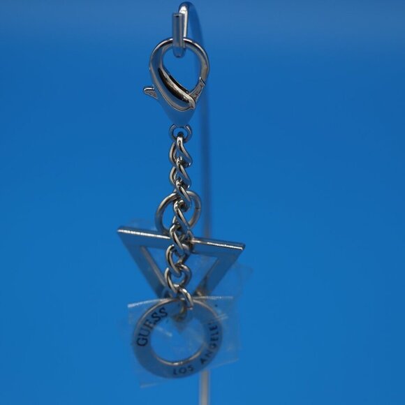 Guess Handbag Metal Key Chain Cluster Charm Pink/Silver Los Angeles - Picture 3 of 5